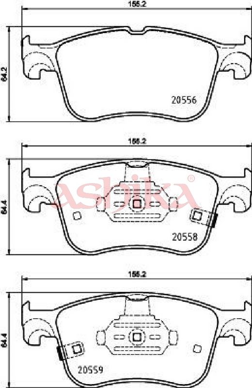 ASHIKA 50-00-0354 Brake Pad Set, disc brake