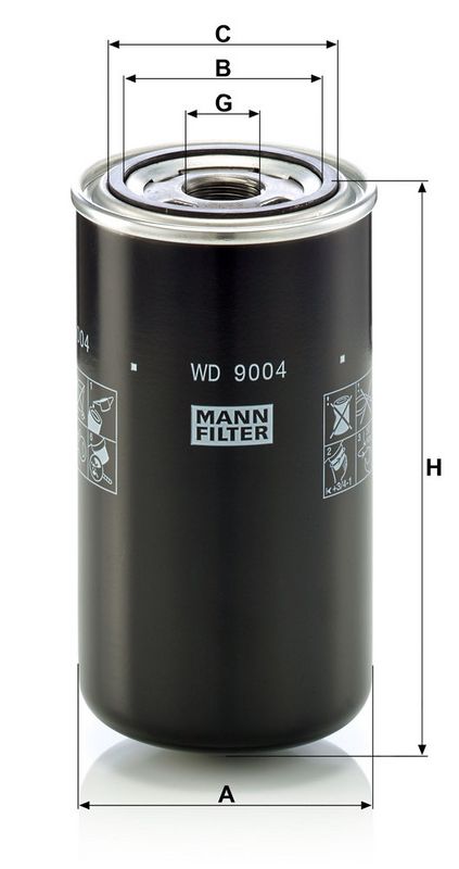 MANN-FILTER WD9004 Filter, operating hydraulics
