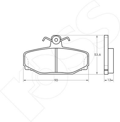 1-GNC R-542 - Brake Pad Set, disc brake