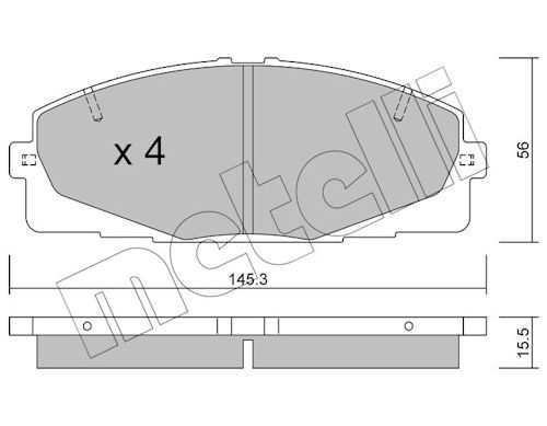 Plaquettes+de+frein+à+disque METELLI 22-0883-0