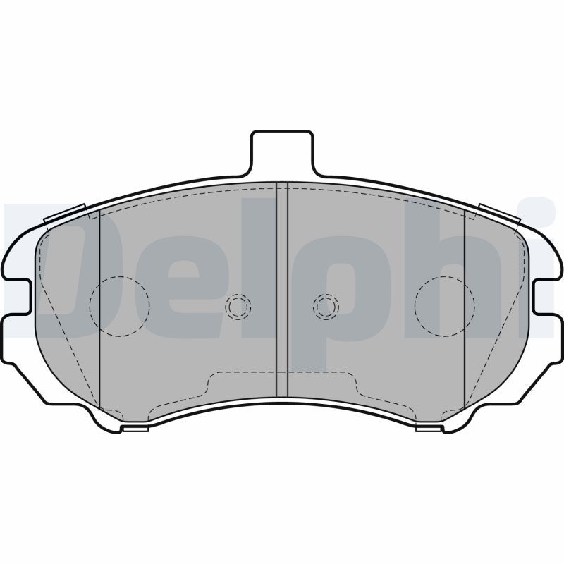 Комплект гальмівних накладок, дискове гальмо, Delphi LP2150