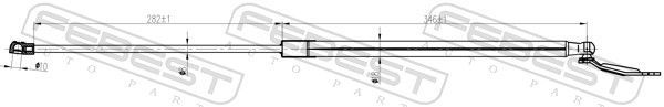 FEBEST 02117-006LH Gas Spring, boot/cargo area