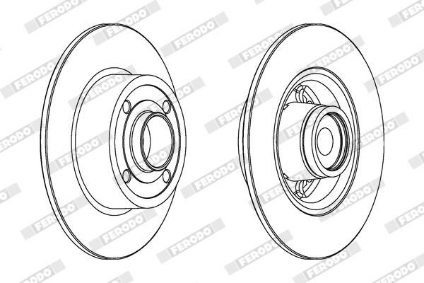 FERODO Disque de frein DDF1571-1