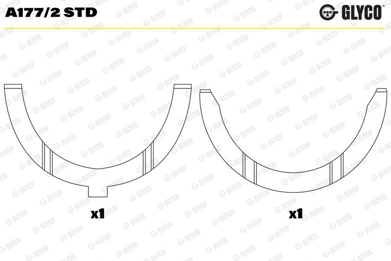 Rondelle+d'écartement+vilebrequin GLYCO A177/2 STD