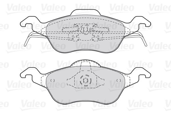 Комплект гальмівних накладок, дискове гальмо, Valeo 301317