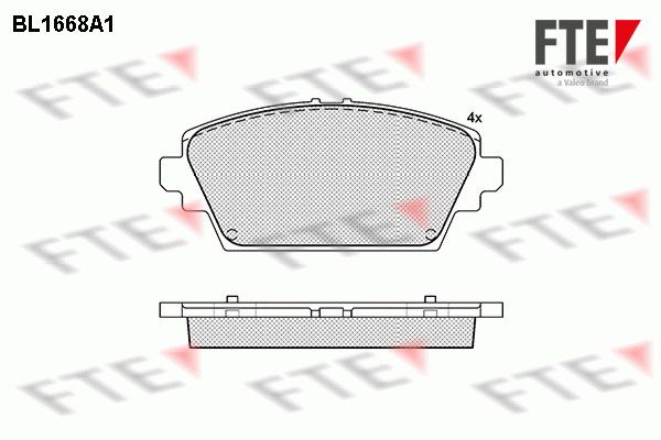 FTE fékbetétkészlet, tárcsafék 9010280