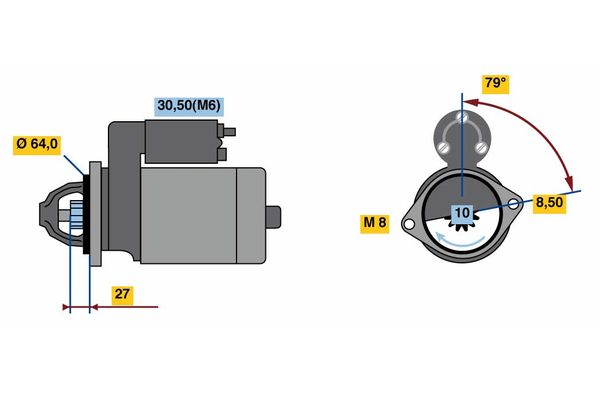 BOSCH önindító 0 001 138 011