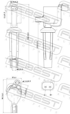 FEBEST 21640-006 Ignition Coil
