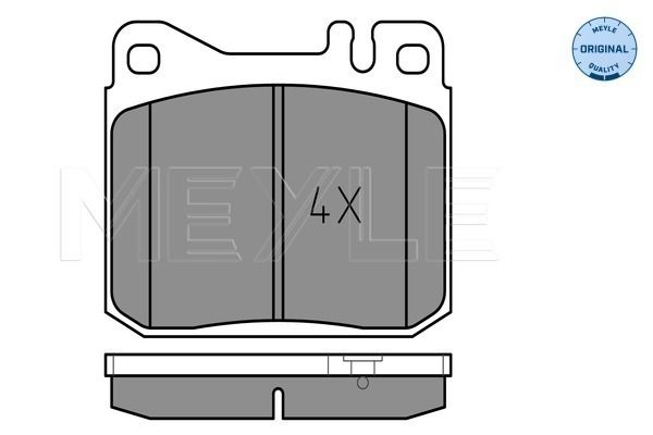 Комплект гальмівних накладок, дискове гальмо, Meyle 0252039215