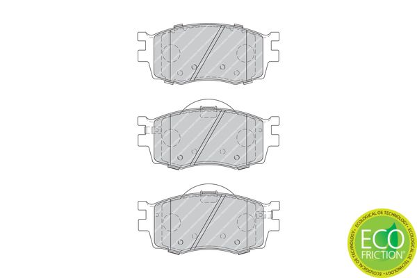 FERODO FDB1955 Brake Pad Set, disc brake