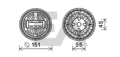 Núcleo ventilador, refr. motor