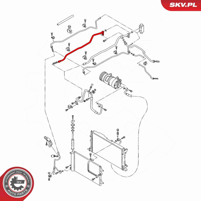 ESEN SKV 54SKV730 High/Low-pressure Line, air conditioning