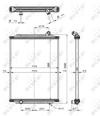 NRF 519700 Radiator, engine cooling