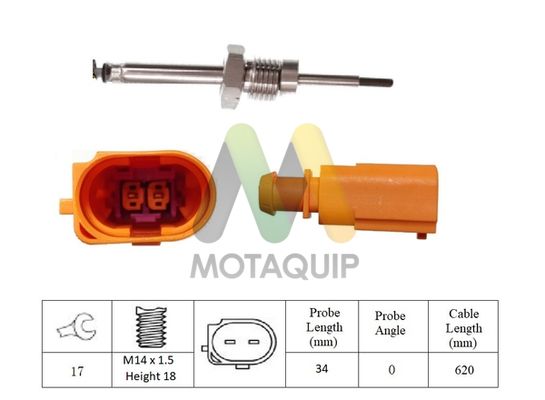 MOTAQUIP Érzékelő, kipufogógáz-hőmérséklet LVET377