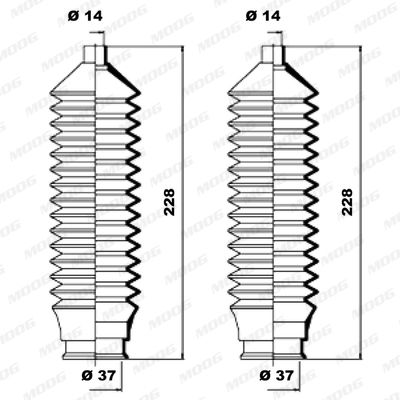 MOOG gumiharang készlet, kormányzás K150085