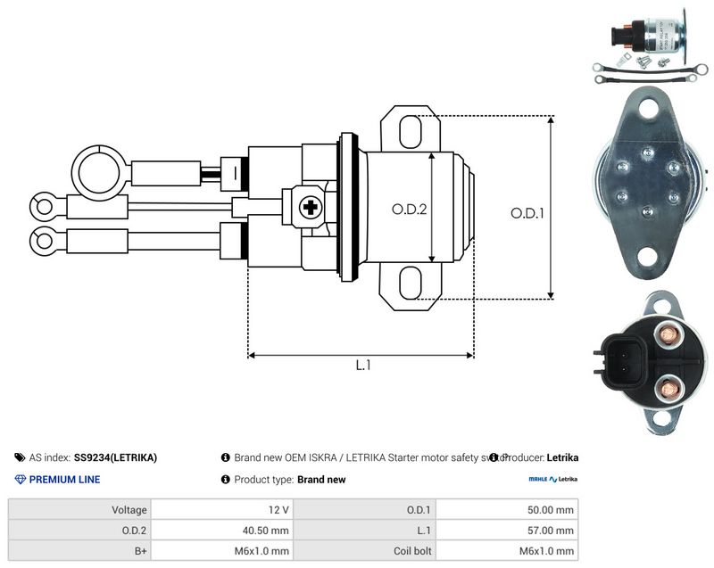 Magnetlülitus, starter, AS-PL SS9234(LETRIKA)