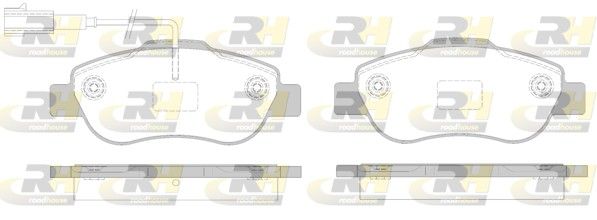 Комплект гальмівних накладок, дискове гальмо, Roadhouse 2110002