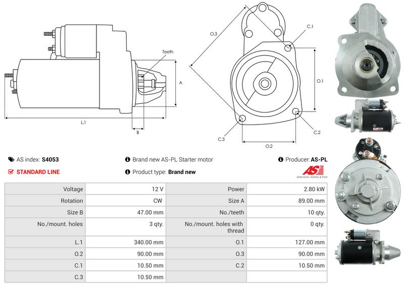AS-PL S4053 Starter
