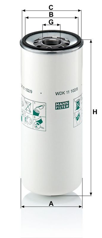 MANN-FILTER Filtre à carburant WDK 11 102/9