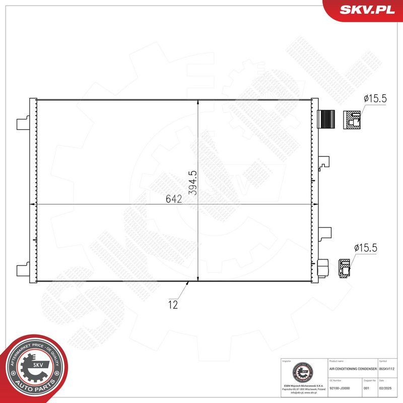 Kondensaator, kliimaseade, ESEN SKV 86SKV112