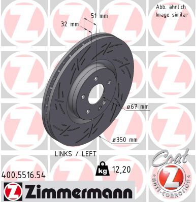 Гальмівний диск, Zimmermann 400.5516.54