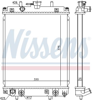 NISSENS 617552 Radiator, engine cooling