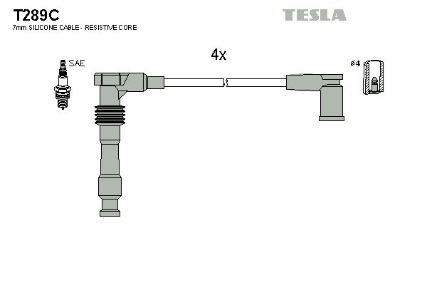 Комплект проводів високої напруги, Tesla T289C