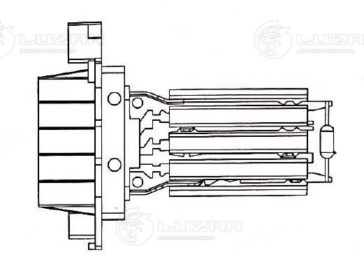 Резистор, компресор салону, Luzar LFR1680