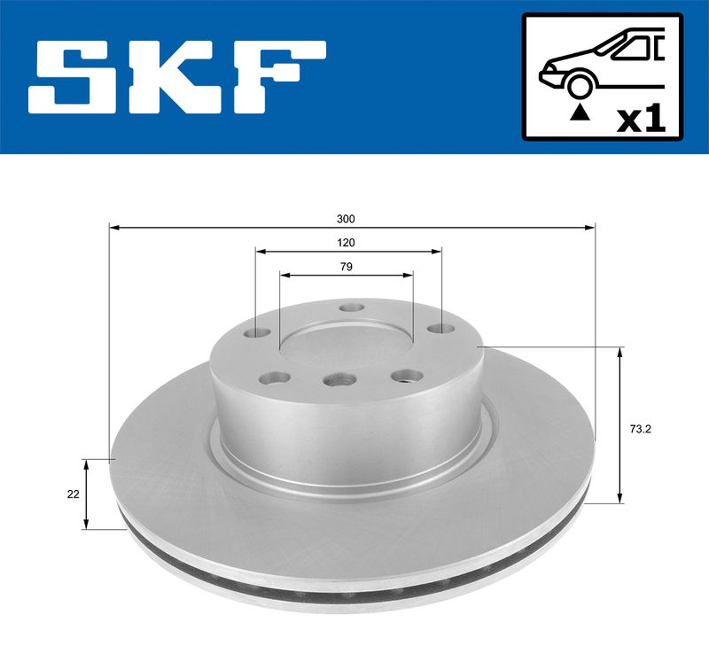 SKF VKBD 80060 V1 Brake Disc