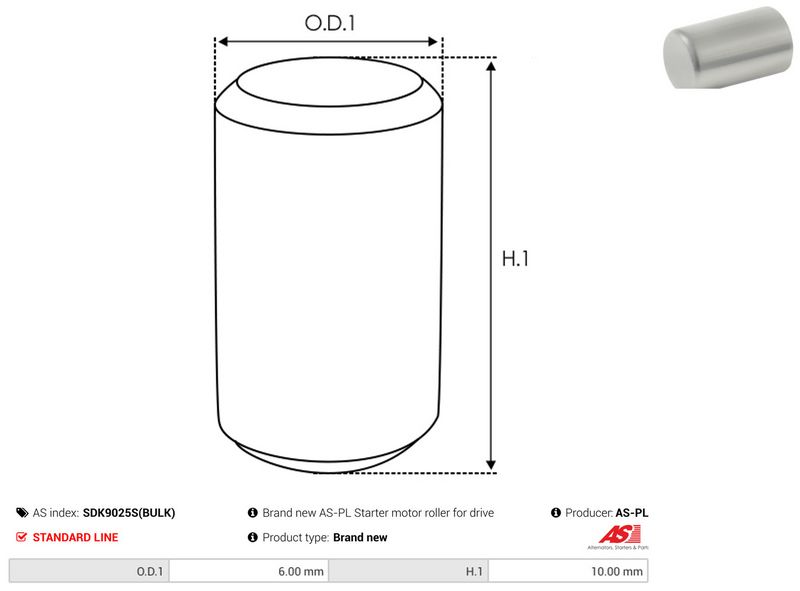 Remondikomplekt, Starter, AS-PL SDK9025S(BULK)