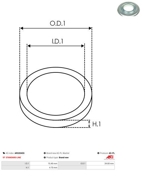 AS-PL ARS2045S Repair Set, alternator
