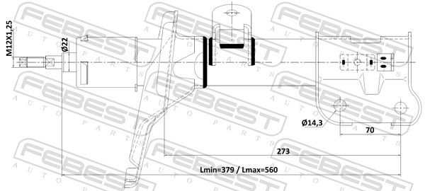 FEBEST 12110-015FR Shock Absorber