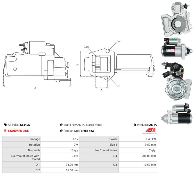 Starter, AS-PL S5349S
