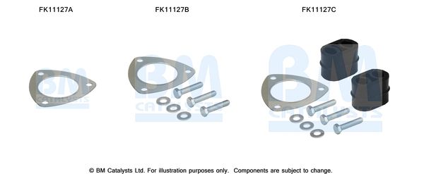 BM CATALYSTS Szerelőkészlet, korom/részecskeszűrő FK11127