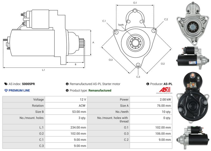 AS-PL S0005PR Starter