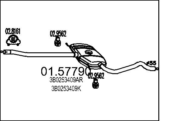 MTS középső hangtompító 01.57790