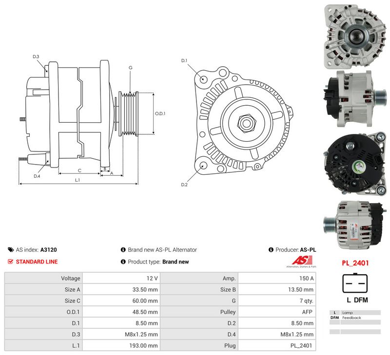 Generaator, AS-PL A3120