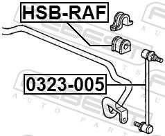 FEBEST HSB-RAF Mounting, stabiliser bar