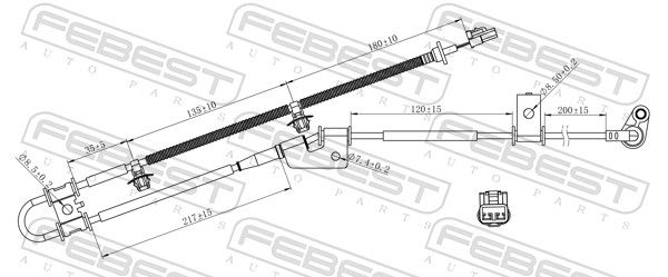 FEBEST 12606-003 Sensor, wheel speed