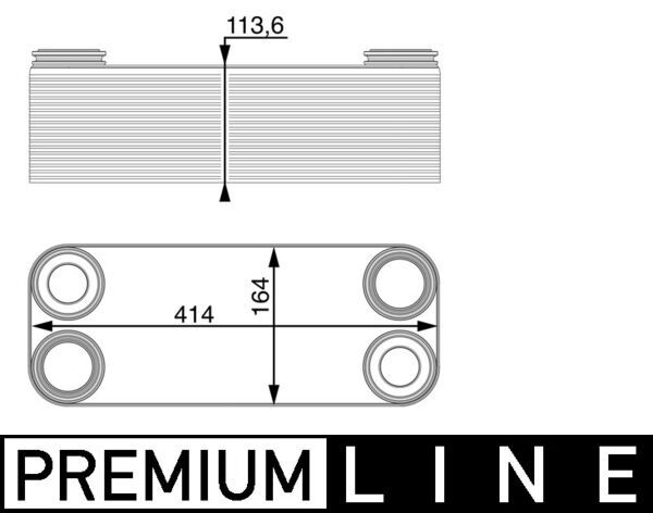 Product Image - Oliekoeler, automatische transmissie - CLC14000P - MAHLE