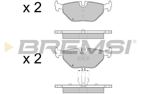 Гальмівні колодки зад. BMW 3 (E46)/SAAB 9-5/ROVER 75 96-09 (ATE) (123,1x45x17)