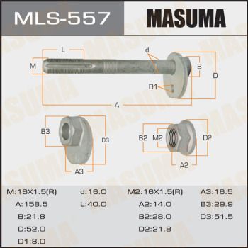 Гвинт для коригування розвалу, Masuma MLS557