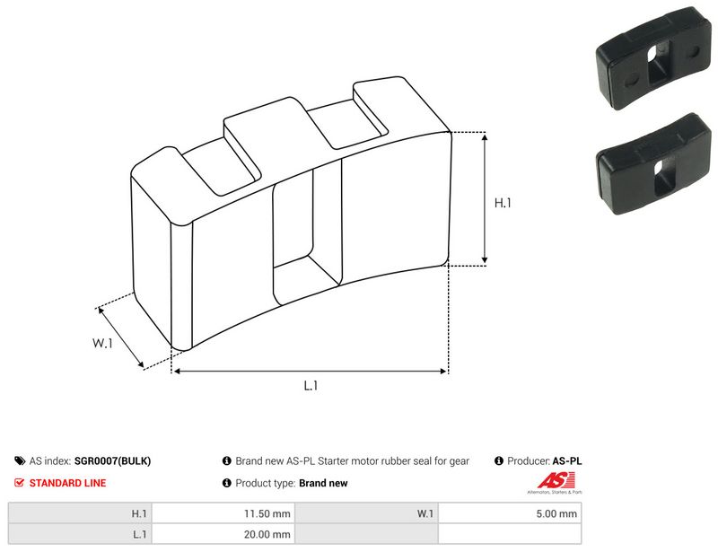 AS-PL SGR0007(BULK) Repair Kit, starter
