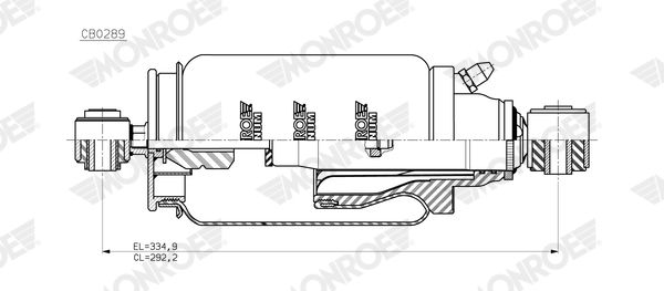 MONROE CB0289 Shock Absorber, driver cab suspension