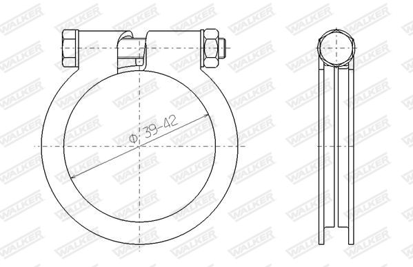 WALKER 81821 Clamping Piece, exhaust system