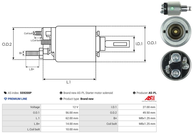 Magnetlülitus, starter, AS-PL SS9200P