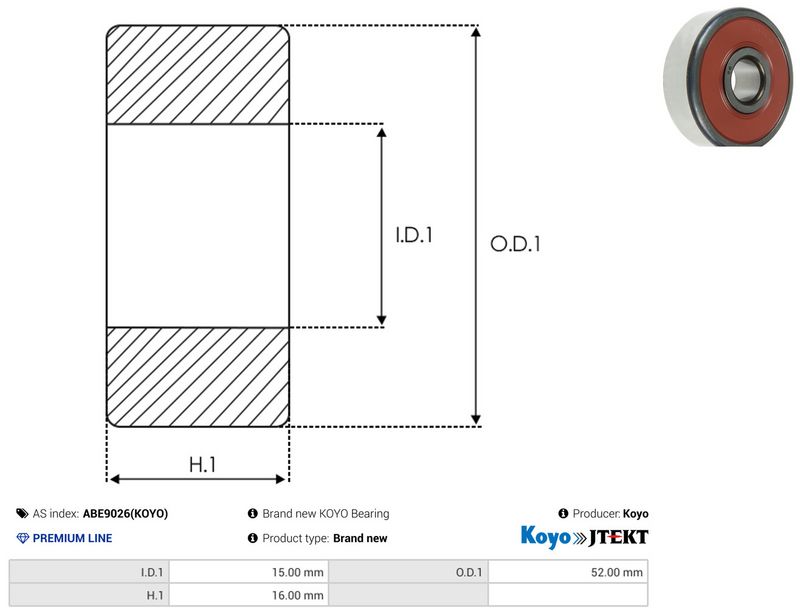 AS-PL ABE9026(KOYO) Bearing