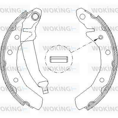 Комплект гальмівних колодок, Woking Z4086.00