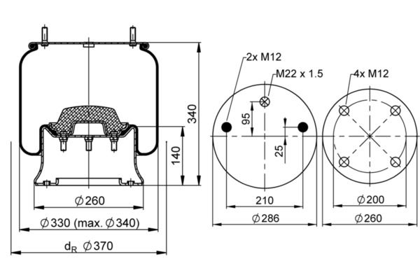 Mech, pneumatické odpružení 1 D 28 A-10