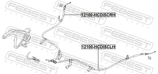 Tross, seisupidur, FEBEST 12100-HCDISCRH
